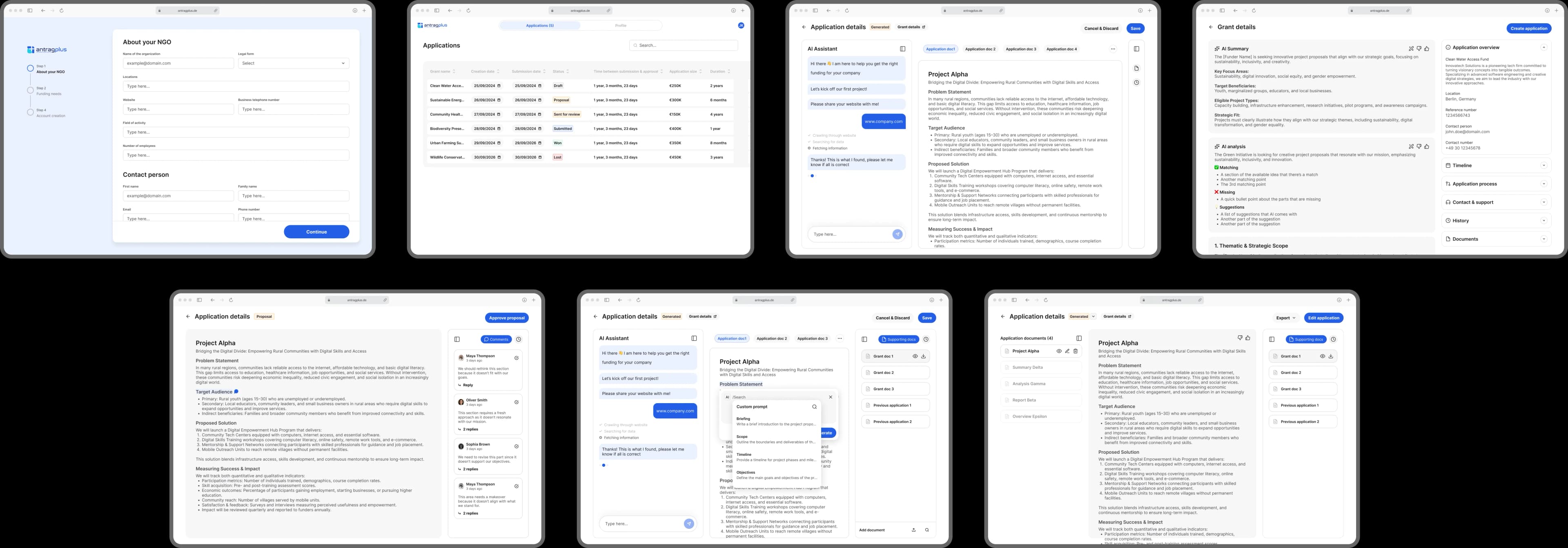 AntragPlus grant application platform