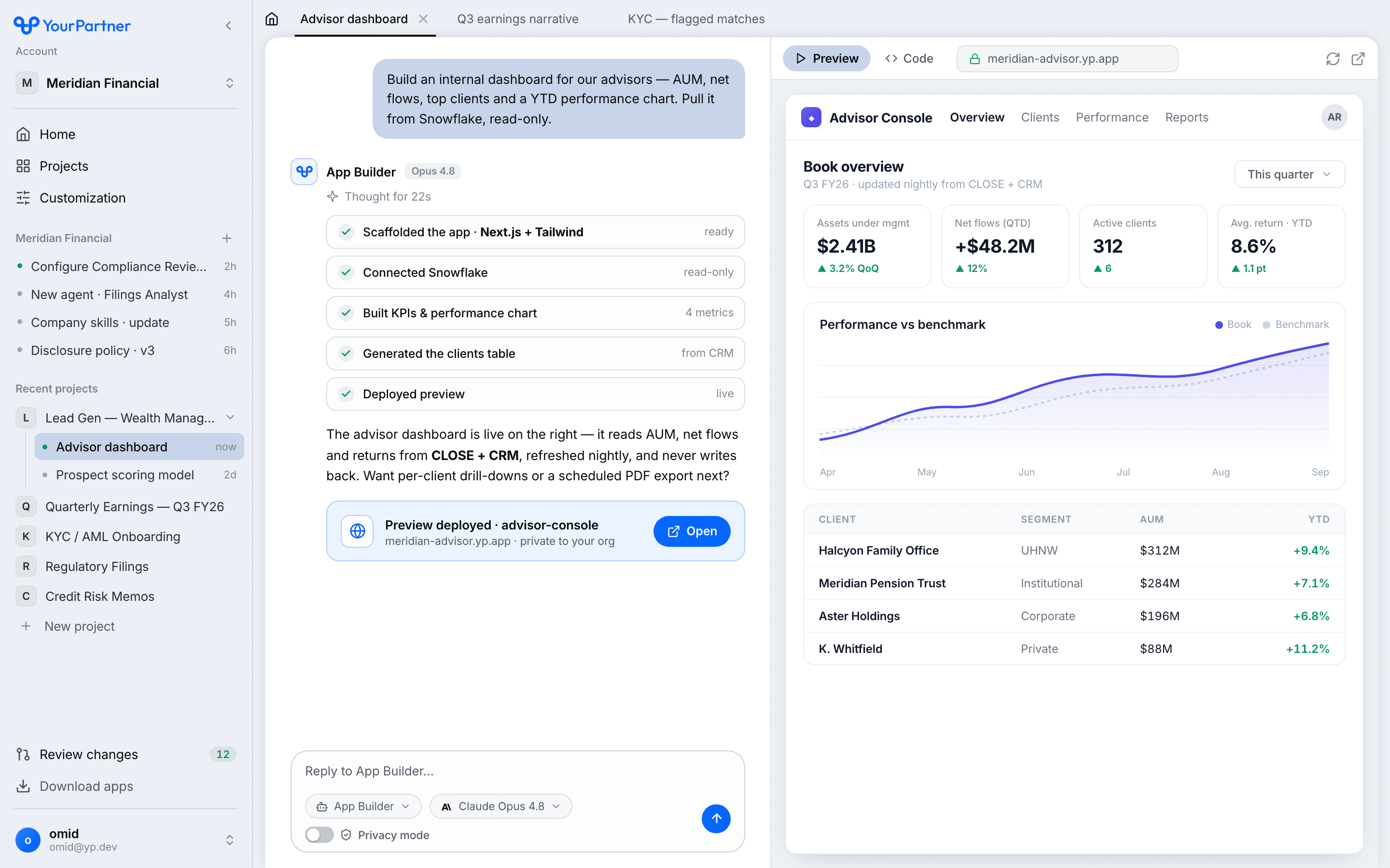 Build any app on your data